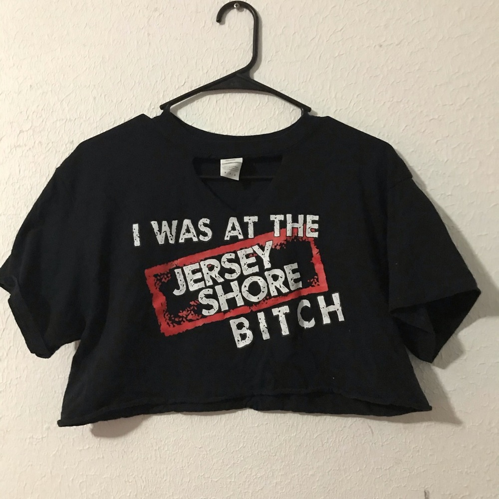 Jersey shore cropped shirt